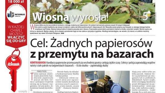 Pierwsza strona Dziennika Wschodniego, wydanie z 4 marca 2014 roku