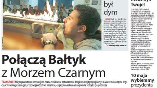 Pierwsza strona Dziennika Wschodniego, wydanie z 5 lutego 2015 roku