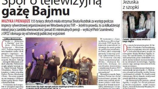 Pierwsza strona Dziennika Wschodniego, wydanie z 5 stycznia 2015 roku