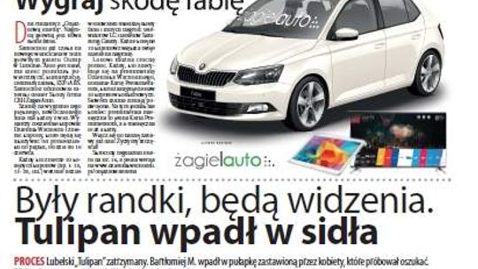 Pierwsza strona Dziennika Wschodniego, wydanie z 6 lutego 2015 roku