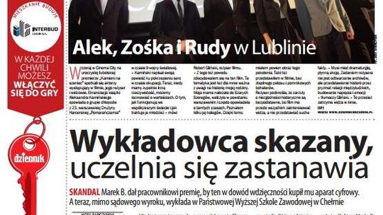 Pierwsza strona Dziennika Wschodniego, wydanie z 6 marca 2014 roku