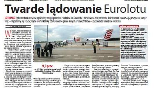 Pierwsza strona Dziennika Wschodniego, wydanie z 7 lutego 2015 roku