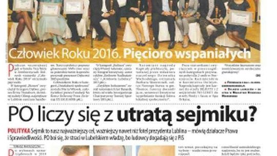 Pierwsza strona Dziennika Wschodniego z 1 grudnia