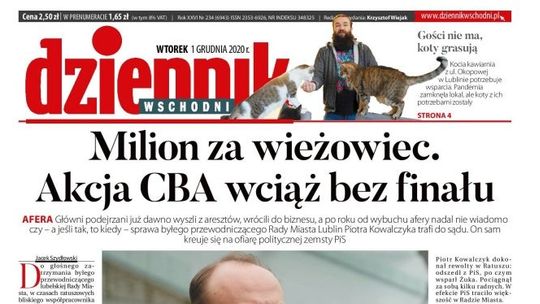 Pierwsza strona Dziennika Wschodniego z 1 lutego 2020 r.