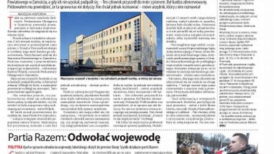 Pierwsza strona Dziennika Wschodniego z 1 marca 2017 r.