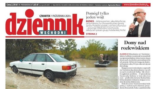 Pierwsza strona Dziennika Wschodniego z 1 października 2020 r.