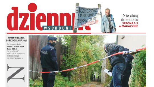 Pierwsza strona Dziennika Wschodniego z 1 października 2021 r.