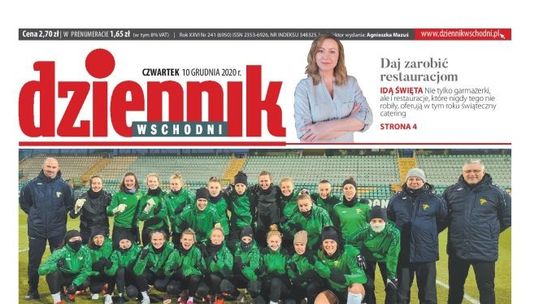 Pierwsza strona Dziennika Wschodniego z 10 grudnia 2020 r.