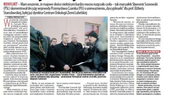 Pierwsza strona Dziennika Wschodniego z 10 maja 2016 roku