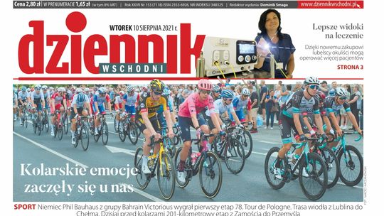 Pierwsza strona Dziennika Wschodniego z 10 sierpnia 2021 roku