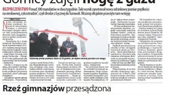 Pierwsza strona Dziennika Wschodniego z 10 stycznia 2017 roku