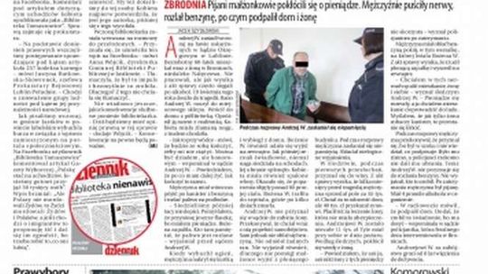 Pierwsza strona Dziennika Wschodniego z 10 września 2015