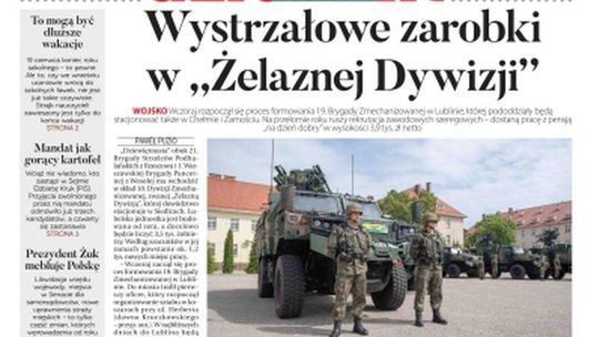 Pierwsza strona Dziennika Wschodniego z 11.06.2018