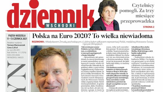Pierwsza strona Dziennika Wschodniego z 11 czerwca 2021 r. 