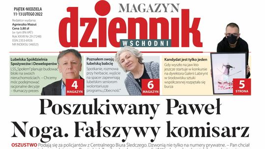  Pierwsza strona Dziennika Wschodniego z 11 lutego 2022 r. 