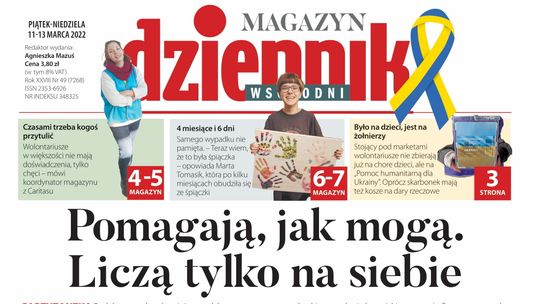  Pierwsza strona Dziennika Wschodniego z 11 marca 2022 r. 