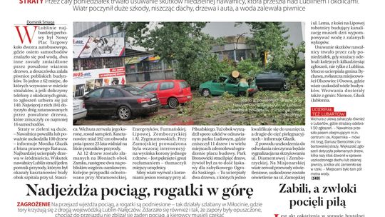  Pierwsza strona Dziennika Wschodniego z 11 sierpnia 2020 r. 