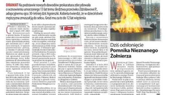 Pierwsza strona Dziennika Wschodniego z 11 stycznia 2018 r.