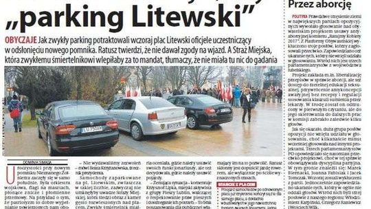 Pierwsza strona Dziennika Wschodniego z 12 stycznia 2018 roku