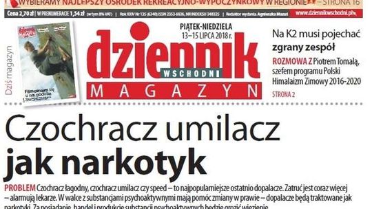 Pierwsza strona Dziennika Wschodniego z 13 lipca 2018 roku