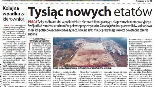 Pierwsza strona Dziennika Wschodniego z 13 listopada 2018 roku