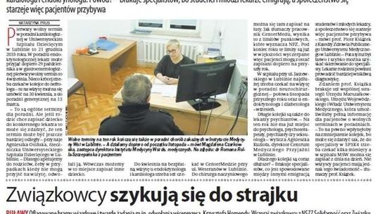 Pierwsza strona Dziennika Wschodniego z 14 listopada 2017 roku