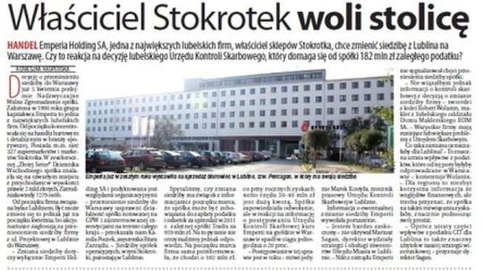 Pierwsza strona Dziennika Wschodniego z 14 marca 2016 roku