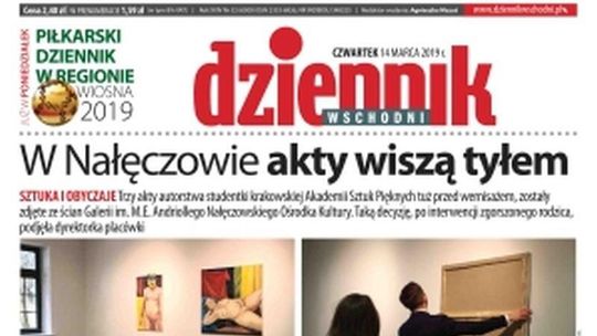 Pierwsza strona Dziennika Wschodniego z 14 marca 2019