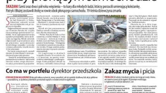 Pierwsza strona Dziennika Wschodniego z 14 września 2017 r.