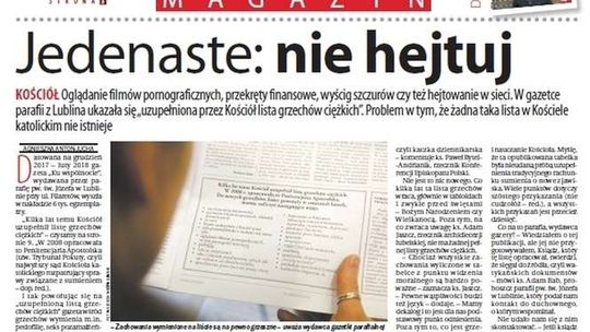 Pierwsza strona Dziennika Wschodniego z 15 grudnia 2017 roku