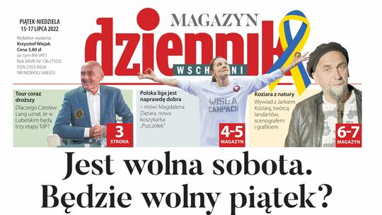  Pierwsza strona Dziennika Wschodniego z 15 lipca 2022 roku 