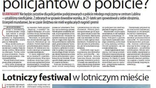 Pierwsza strona Dziennika Wschodniego z 15 listopada 2017 roku