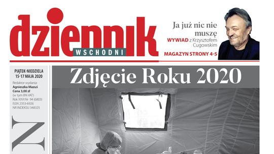 Pierwsza strona Dziennika Wschodniego z 15 maja 2020 r.