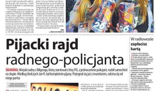 Pierwsza strona Dziennika Wschodniego z 15 stycznia 2018