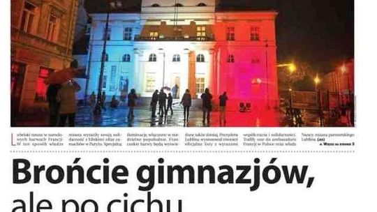 Pierwsza strona Dziennika Wschodniego z 16 listopada 2015