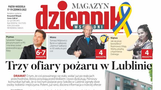  Pierwsza strona Dziennika Wschodniego z 17 czerwca 2022 roku 