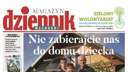 Pierwsza strona Dziennika Wschodniego z 18.10.2019