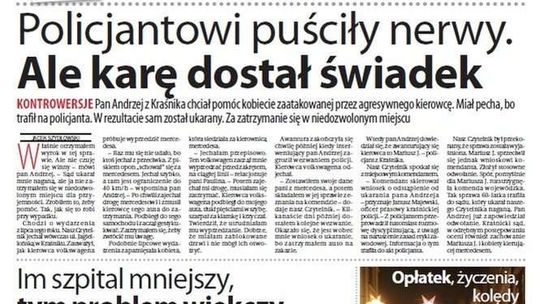 Pierwsza strona Dziennika Wschodniego z 18 grudnia 2017 roku