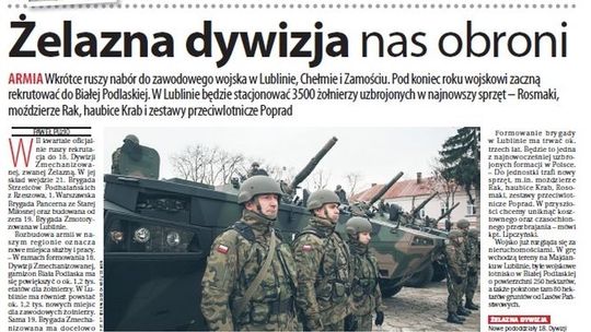 Pierwsza strona Dziennika Wschodniego z 18 stycznia 2019 roku