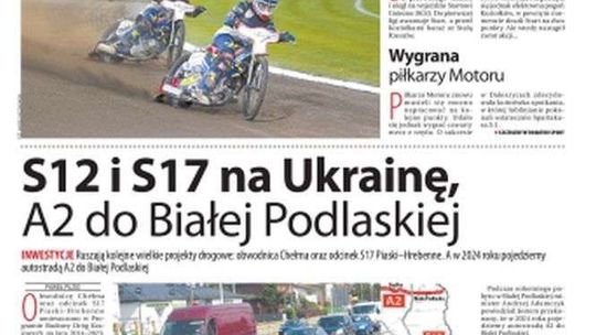 Pierwsza strona Dziennika Wschodniego z 18 września 2017 r.