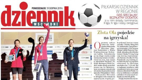 Pierwsza strona Dziennika Wschodniego z 19.08.2019