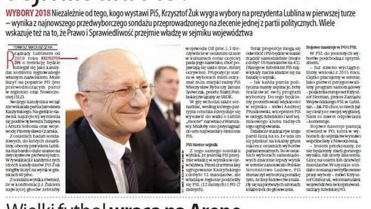 Pierwsza strona Dziennika Wschodniego z 19 marca 2018 roku