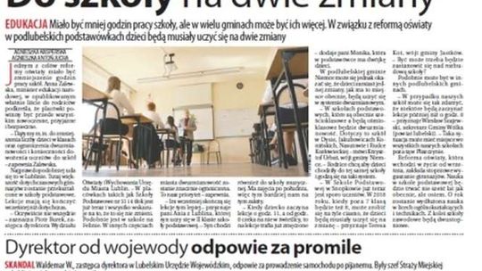 Pierwsza strona Dziennika Wschodniego z 19 stycznia 2017 roku