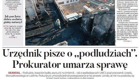 Pierwsza strona Dziennika Wschodniego z 2.09.2019