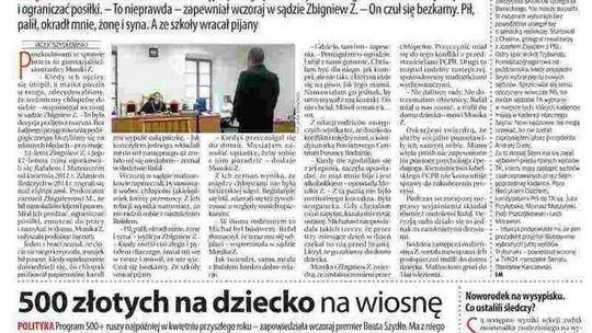 Pierwsza strona Dziennika Wschodniego z 2 grudnia 2015