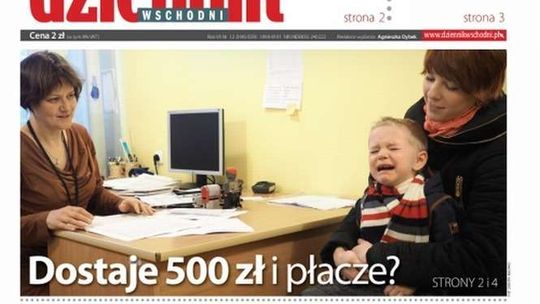 Pierwsza strona Dziennika Wschodniego z 2 kwietnia 2016 r.