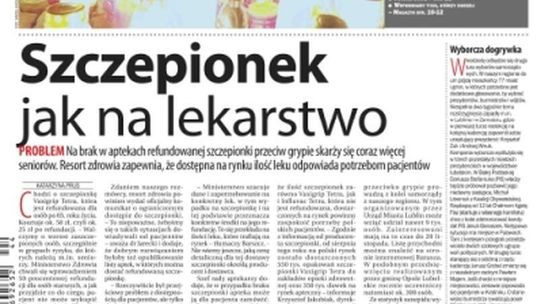 Pierwsza strona Dziennika Wschodniego z 2 listopada 2018 roku