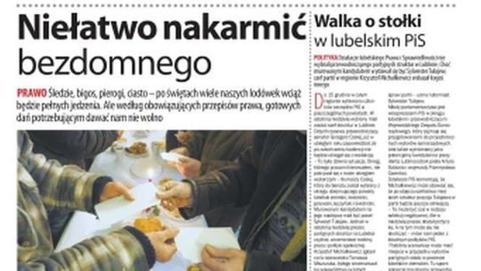 Pierwsza strona Dziennika Wschodniego z 20 grudnia 2017