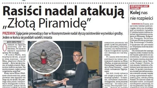 Pierwsza strona Dziennika Wschodniego z 20 listopada 2018 roku