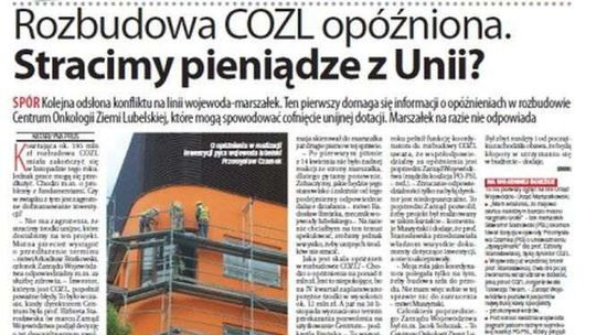 Pierwsza strona Dziennika Wschodniego z 20 maja 2016 roku